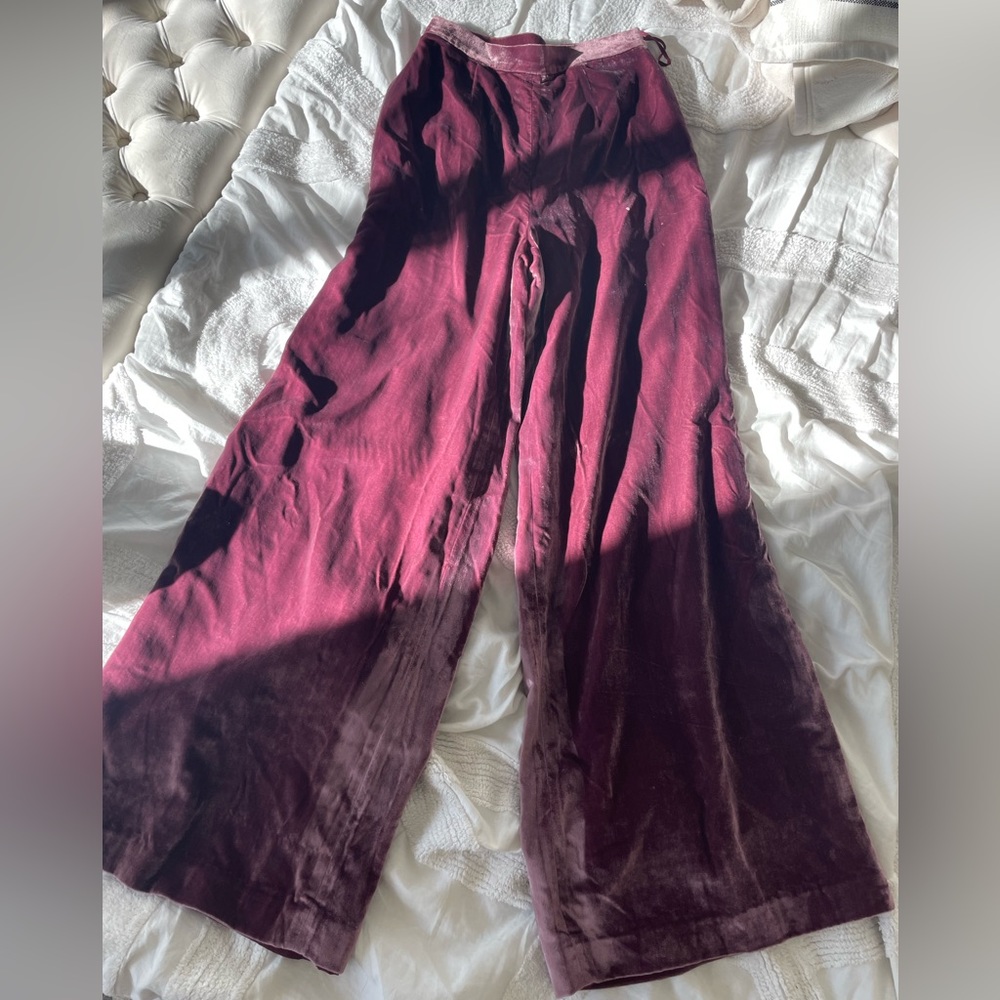 Free People velvet flare pants